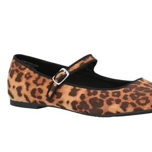 Time and Tru Animal Print Flats with Buckle